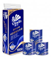 維達V4028藍色經典卷筒紙3層180g*6