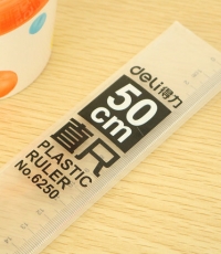 得力6250塑料直尺50cm*20