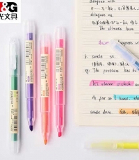 晨光單頭熒光筆本味AHM24306黃色