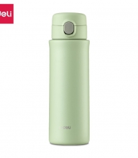 得力LL609彈蓋保溫杯420ml（綠）